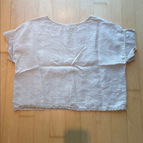 Elizabeth Suzann Beige Linen Top - Picture 3 of 4